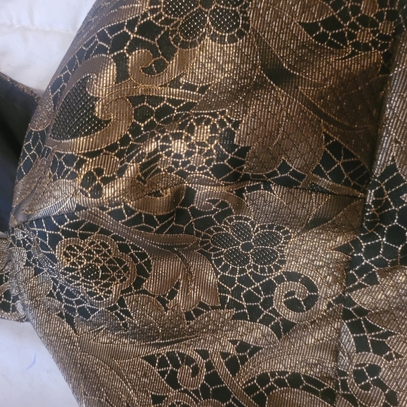 Le Chateau Black and Gold Women's Dress XXS - Picture 3 of 6